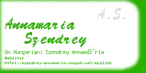 annamaria szendrey business card